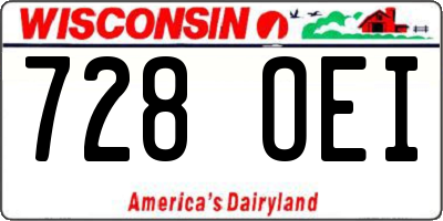 WI license plate 728OEI