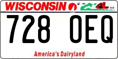 WI license plate 728OEQ