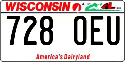 WI license plate 728OEU