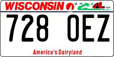 WI license plate 728OEZ