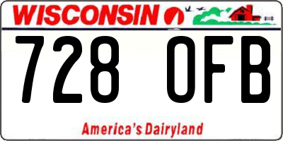 WI license plate 728OFB