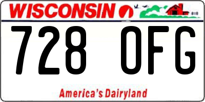 WI license plate 728OFG