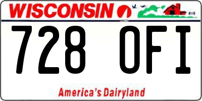 WI license plate 728OFI