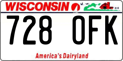 WI license plate 728OFK