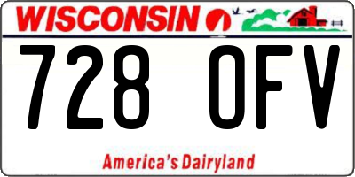 WI license plate 728OFV