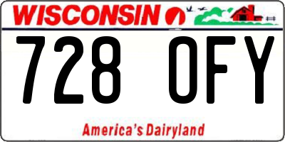 WI license plate 728OFY