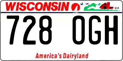 WI license plate 728OGH