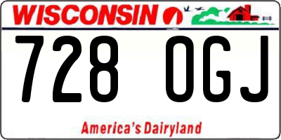 WI license plate 728OGJ