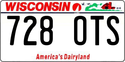 WI license plate 728OTS