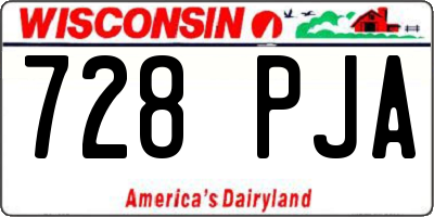 WI license plate 728PJA