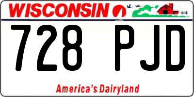 WI license plate 728PJD