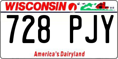 WI license plate 728PJY