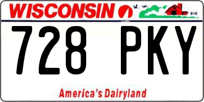 WI license plate 728PKY