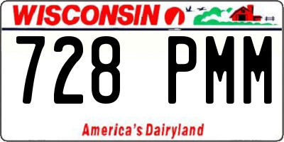WI license plate 728PMM