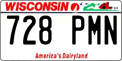 WI license plate 728PMN