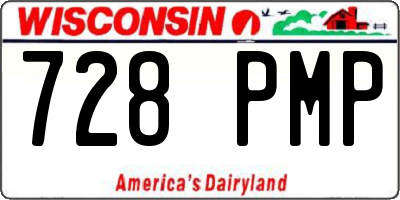 WI license plate 728PMP