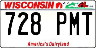 WI license plate 728PMT
