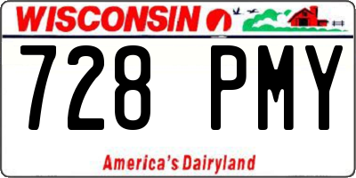 WI license plate 728PMY