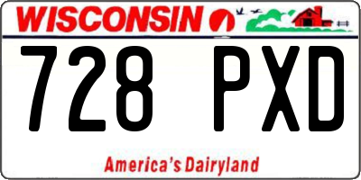 WI license plate 728PXD