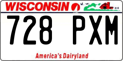 WI license plate 728PXM