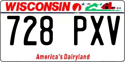 WI license plate 728PXV