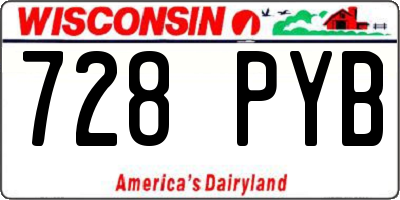 WI license plate 728PYB