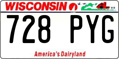 WI license plate 728PYG