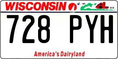 WI license plate 728PYH