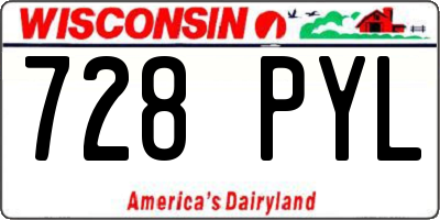 WI license plate 728PYL