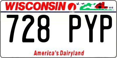 WI license plate 728PYP
