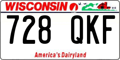 WI license plate 728QKF
