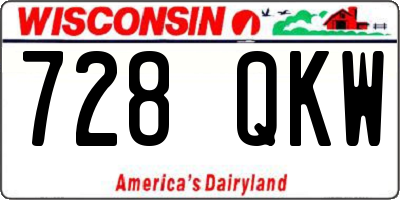 WI license plate 728QKW