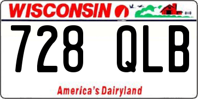 WI license plate 728QLB