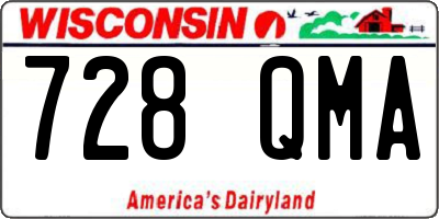 WI license plate 728QMA