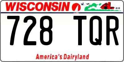 WI license plate 728TQR