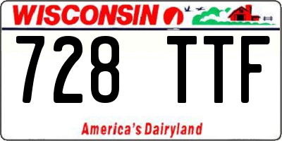 WI license plate 728TTF