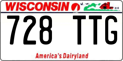 WI license plate 728TTG