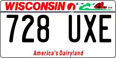 WI license plate 728UXE