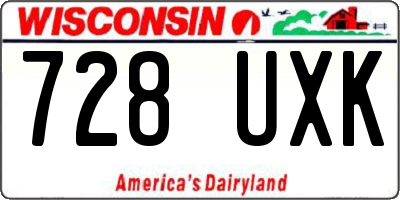 WI license plate 728UXK