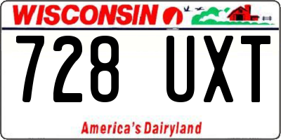 WI license plate 728UXT