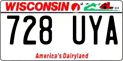WI license plate 728UYA