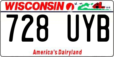 WI license plate 728UYB