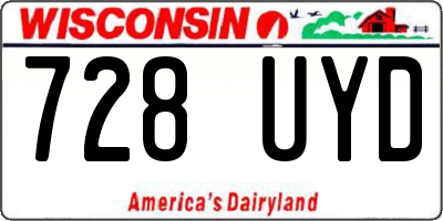 WI license plate 728UYD
