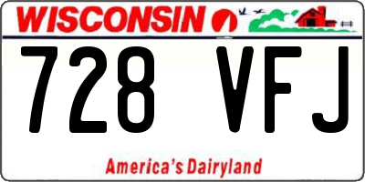 WI license plate 728VFJ