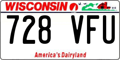 WI license plate 728VFU