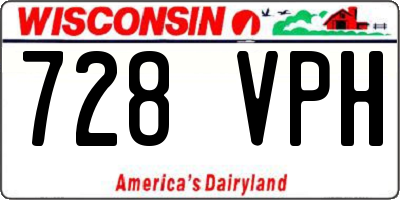 WI license plate 728VPH