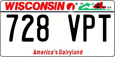 WI license plate 728VPT