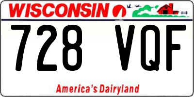 WI license plate 728VQF