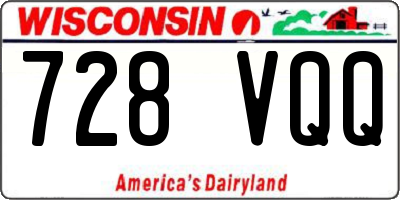 WI license plate 728VQQ