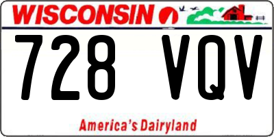 WI license plate 728VQV